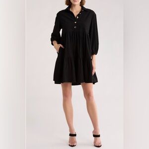 Area Stars Cosette Corduroy Black Dress size medium